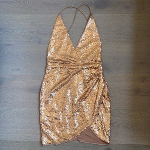 Rose Gold Sequins Dress